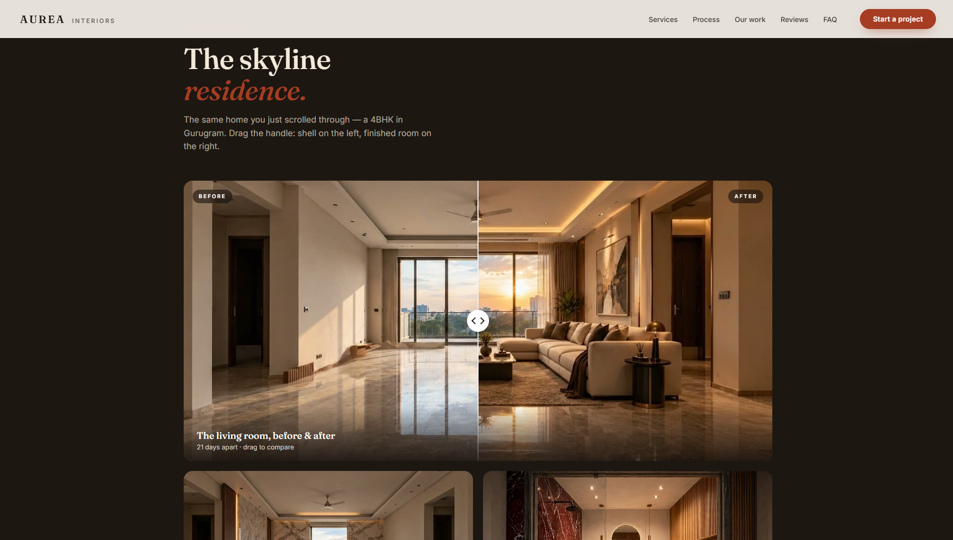 AUREA — Interiors Website screenshot 4