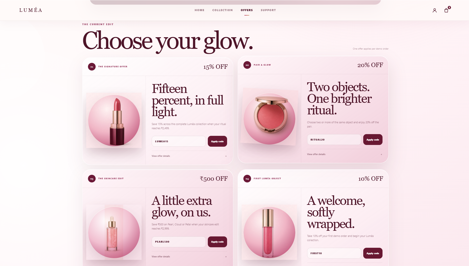 LUMEA — Beauty Website screenshot 4
