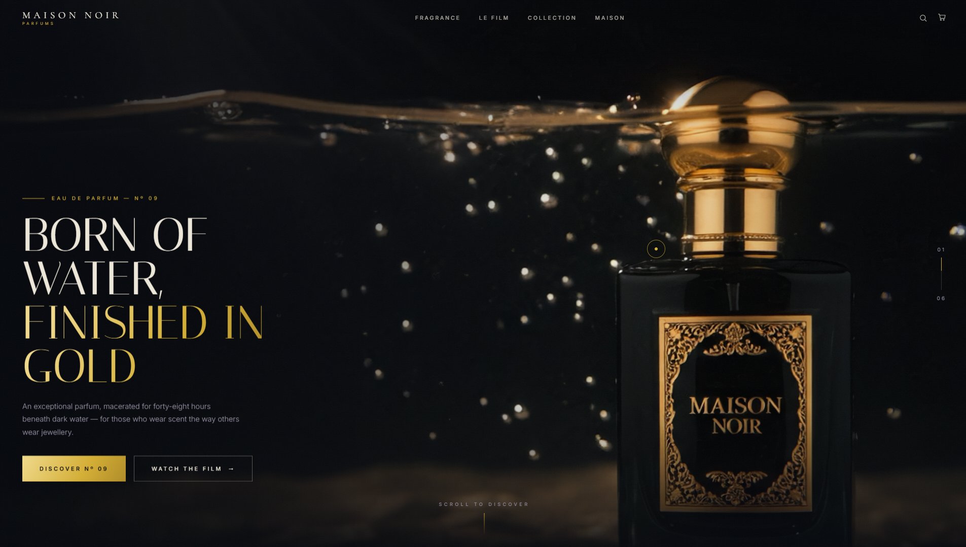 MAISON NOIR — Perfume Website screenshot 1