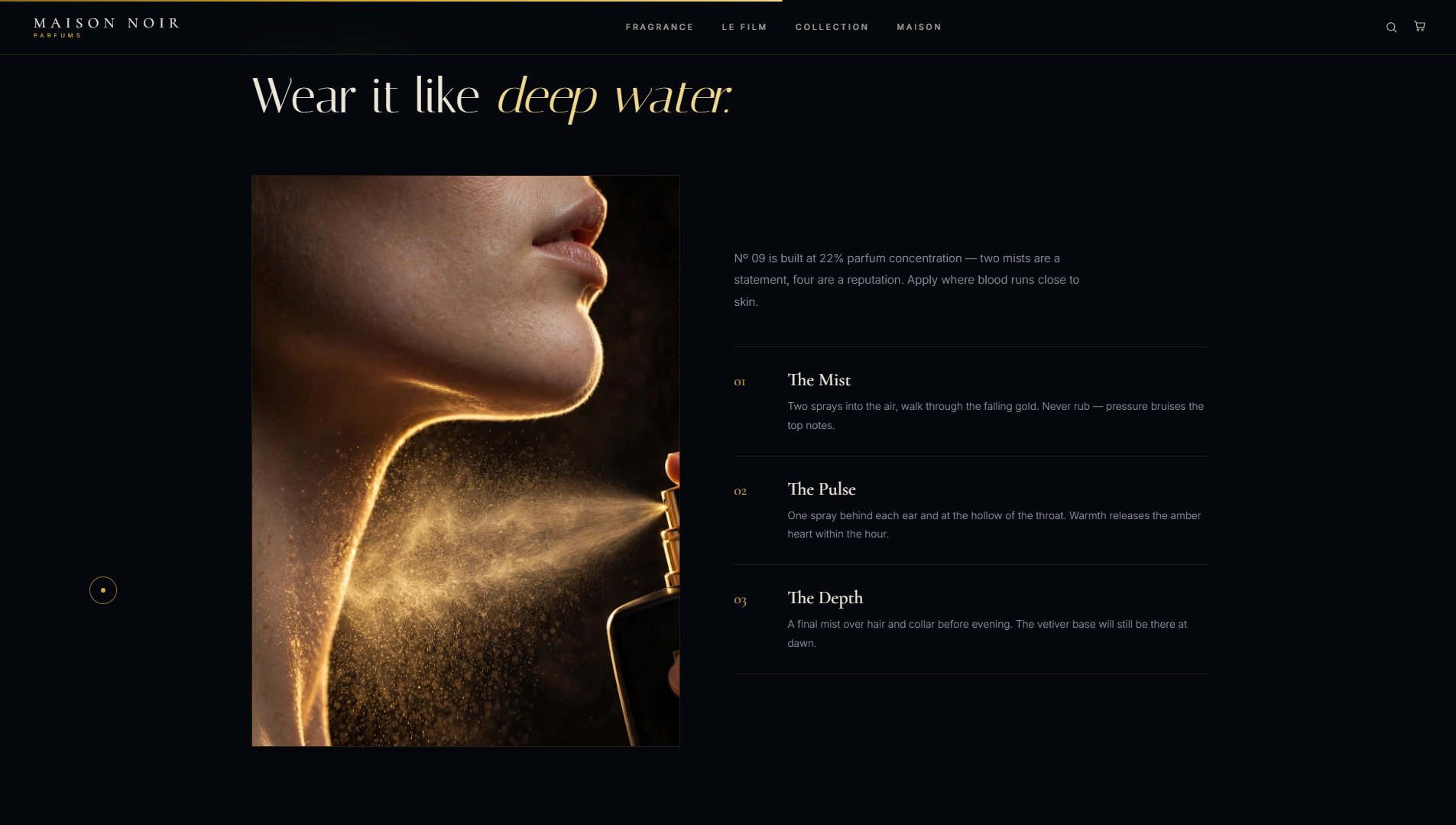 MAISON NOIR — Perfume Website screenshot 4