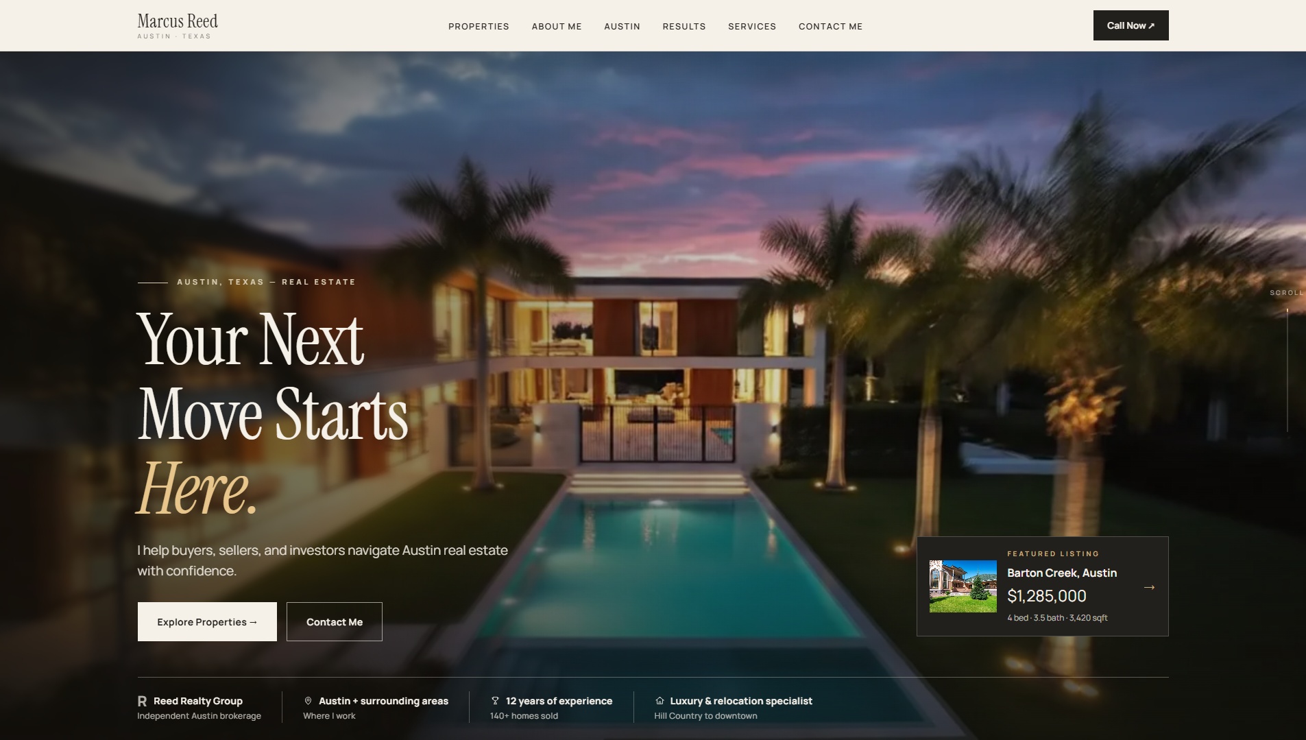 Marcus Reed — Realtor Website screenshot 1