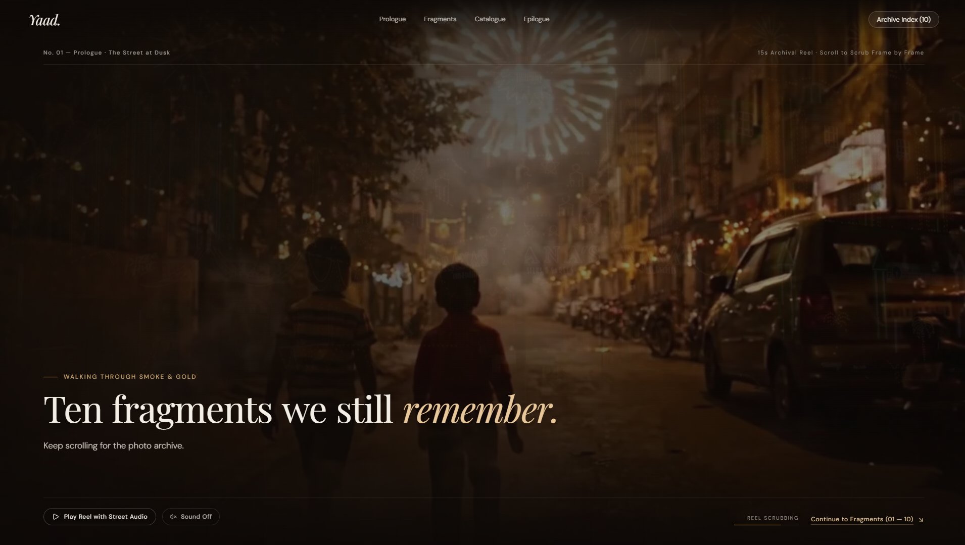 YAAD — Diwali Nostalgia Website screenshot 2